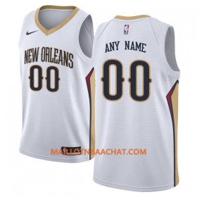 Maillot NBA New Orleans Pelicans Personnalisable Nike 2017-18 Blanc Swingman - Homme
